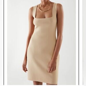 COS Square Neck Mini Dress Minimalist Preppy